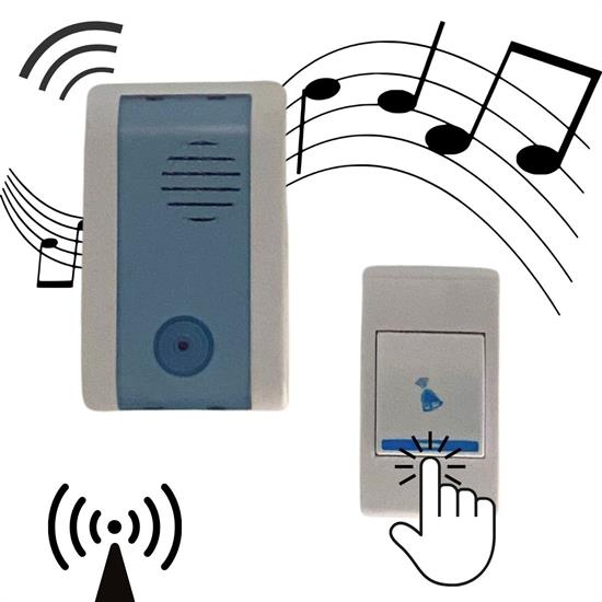 Wireless Bağlantılı Ev, Ofis, Daire veya Bahçe Kapıları İçin Kablosuz Kapı Zili (5271) Wireless Bağlantılı Ev, Ofis, Daire veya Bahçe Kapıları İçin Kablosuz Kapı Zili (5271)