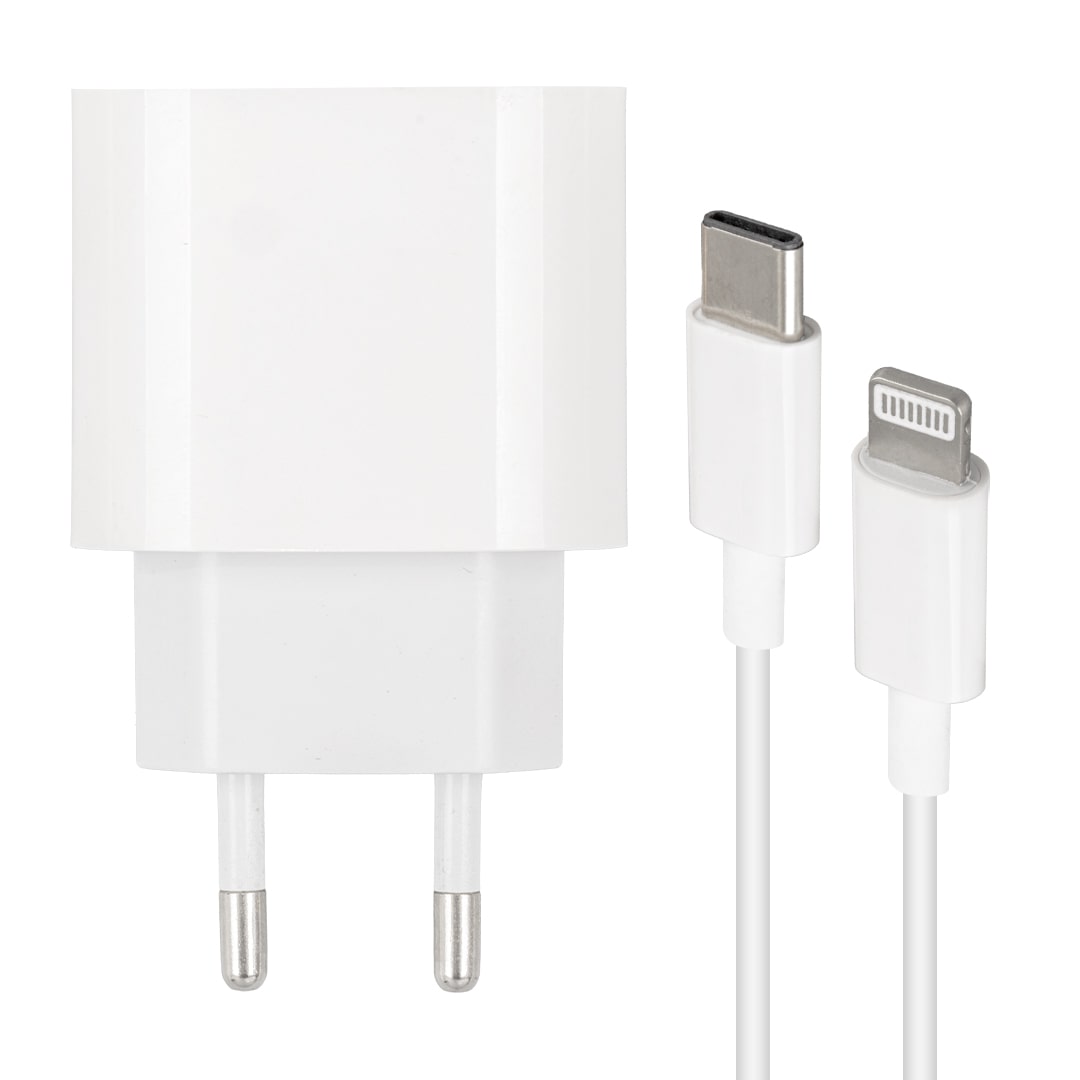 WK-21443 PD-C 20 WATT TYPE-C ŞARJ BAŞLIK ADAPTÖRÜ + TYPE-C TO LIGHTNING KABLO (NO:9) (5271)