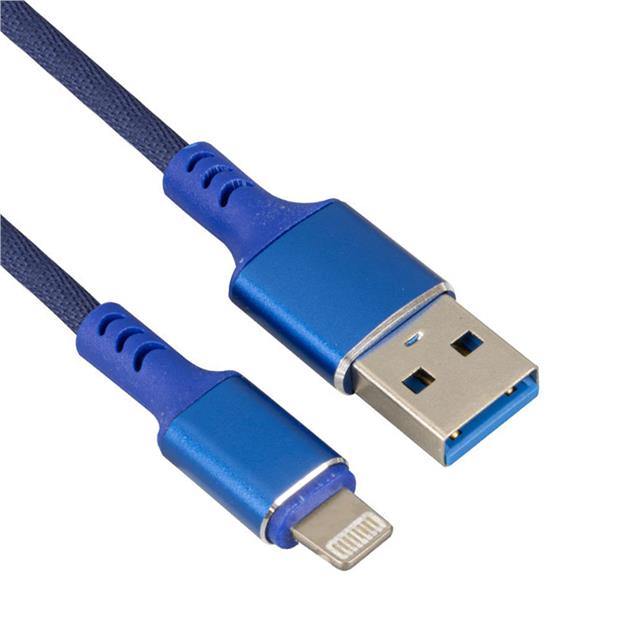 WK-22025 USB TO LIGHTNING ÖRGÜLÜ SİYAH ŞARJ KABLOSU (NO:14) (5271)