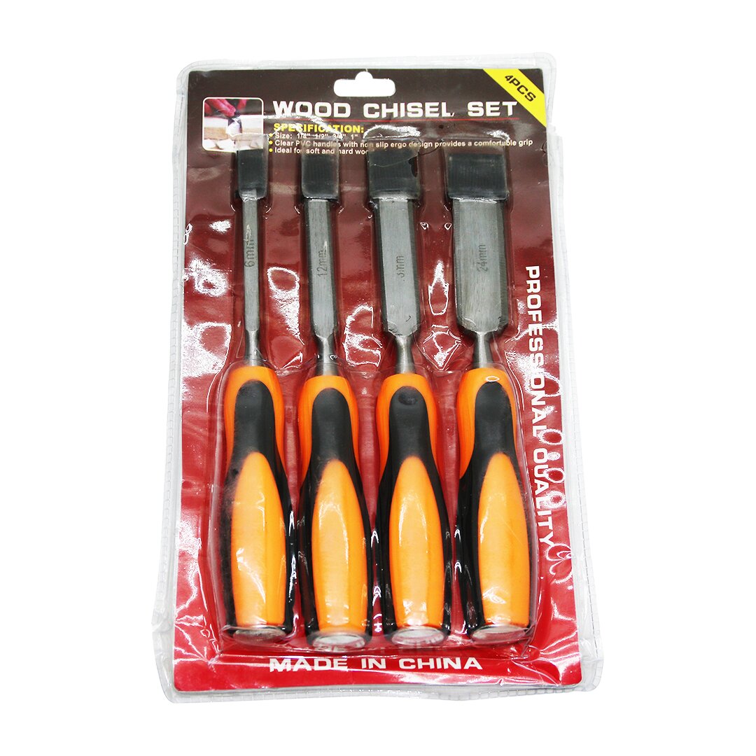 WOOD CHISEL 4 PARÇA 6-12-18-24MM İSKARPELA SET (5271)