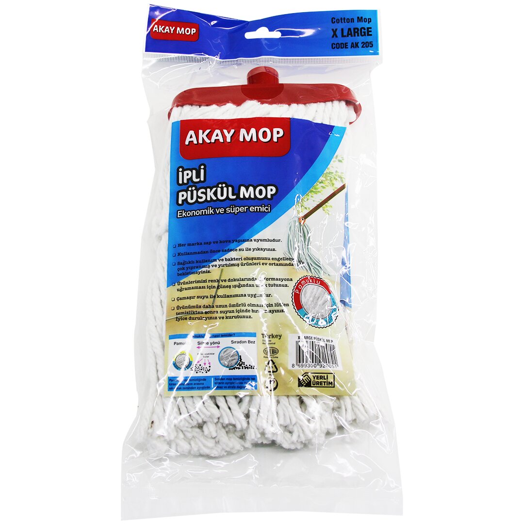 X LARGE ÖRGÜLÜ İPLİ  PÜSKÜL PAMUK MOP (5271)