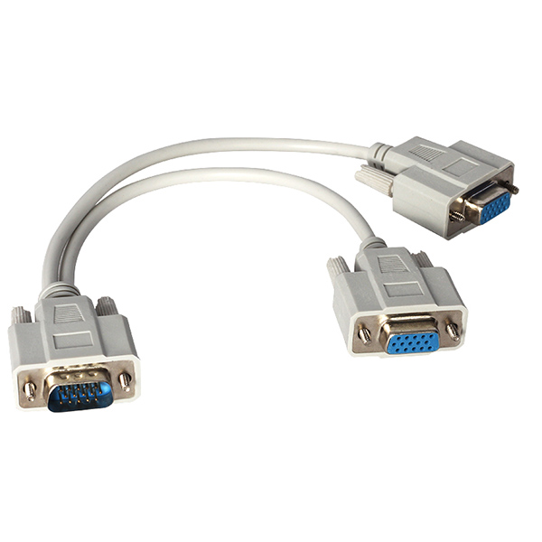 X VGA ERKEK / 2 X VGA DİŞİ 30 CM VGA ÇATAL KABLO * PLATOON PL-7275 (5271)