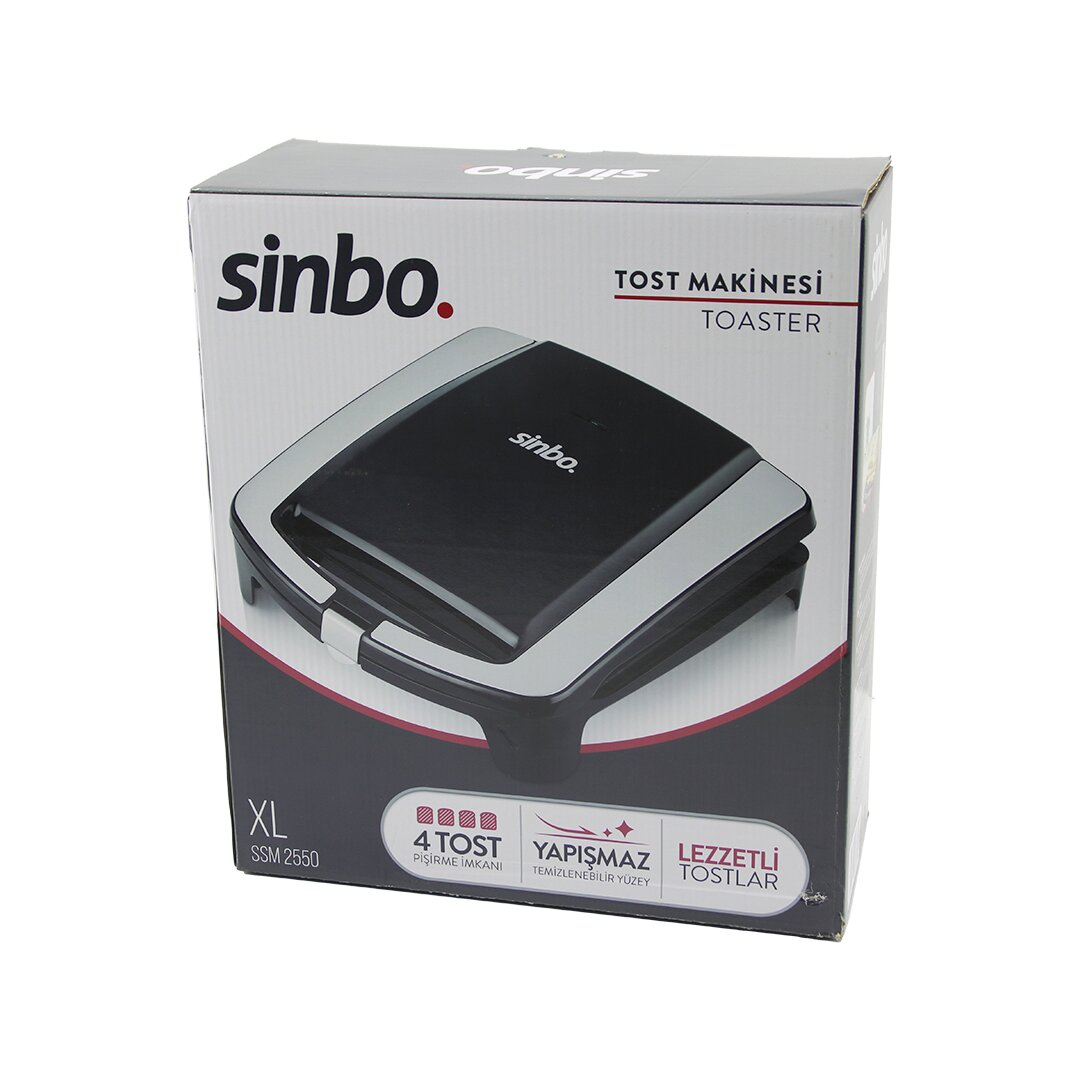 XL  ELEKTRİKLİ TOST MAKİNESİ   4 TOST   YAPIŞMAZ YÜZEY   1500W  SSM-2550 (5271)