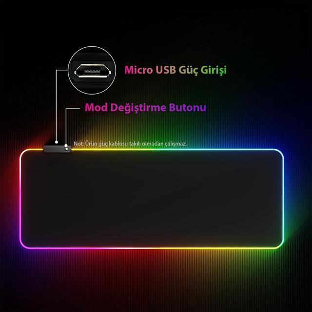 XL RGB Gaming Mouse Pad 14 Modlu (5271) XL RGB Gaming Mouse Pad 14 Modlu (5271)