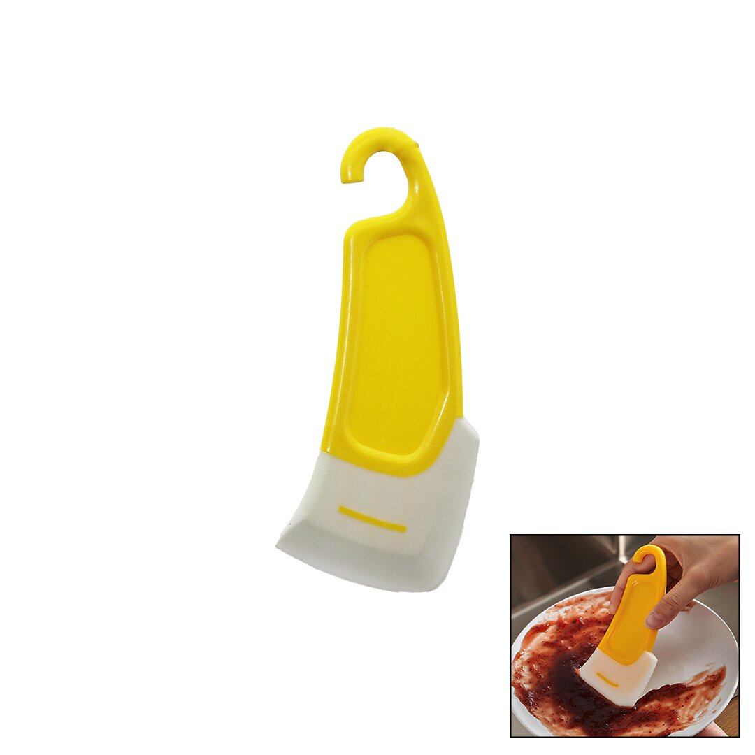 YAĞ - LEKE KAZIYICI MİNİ SİLİKON SPATULA PLASTİK SAPLI - ASKILIKLI (5271)