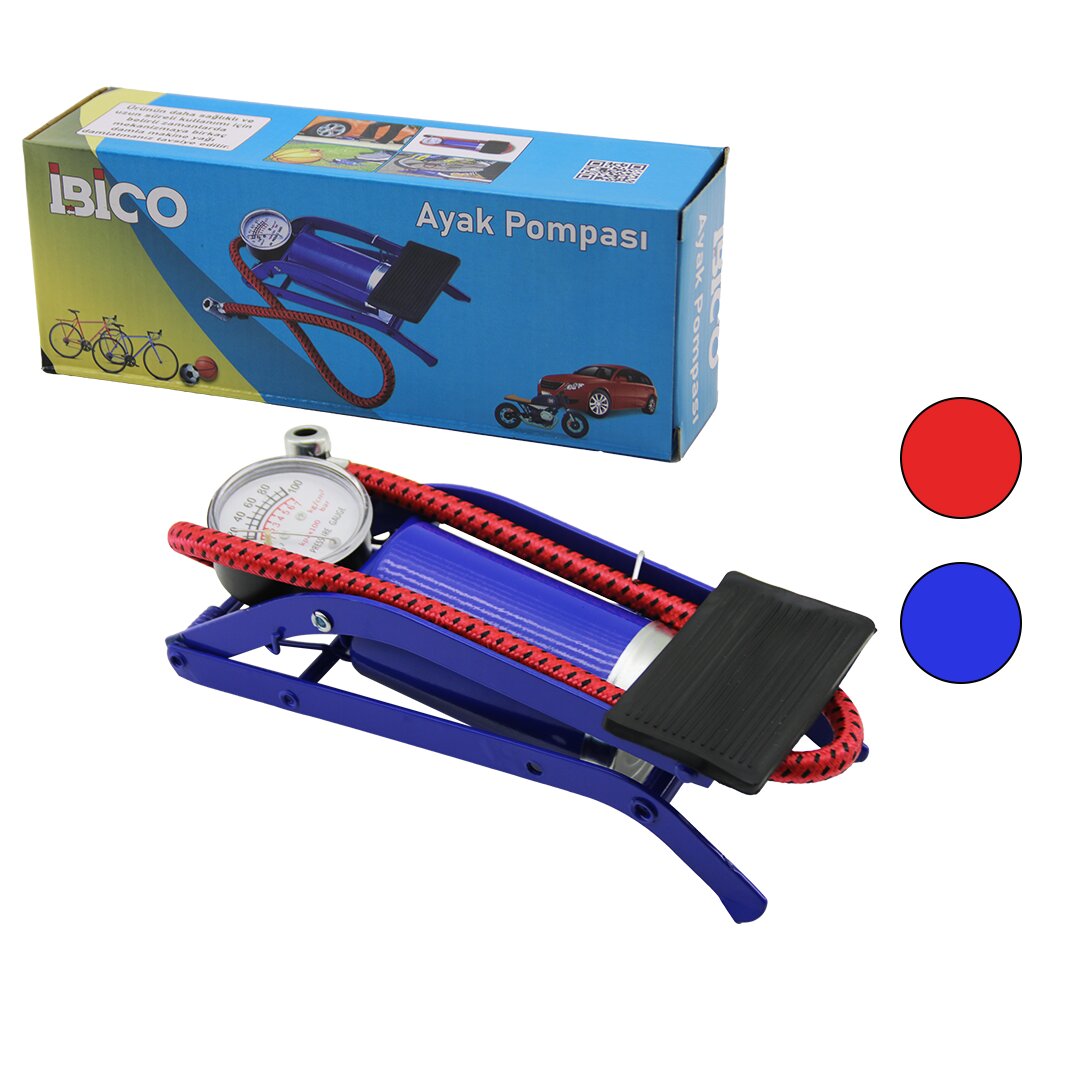 YAYAT MODELİNCE PİSTONLU AYAK POMPASI OTO-ARAÇ - BİSİKLET-MOTOR LASTİK - TOP - ŞİŞME HAVUZ-YATAK (5271)