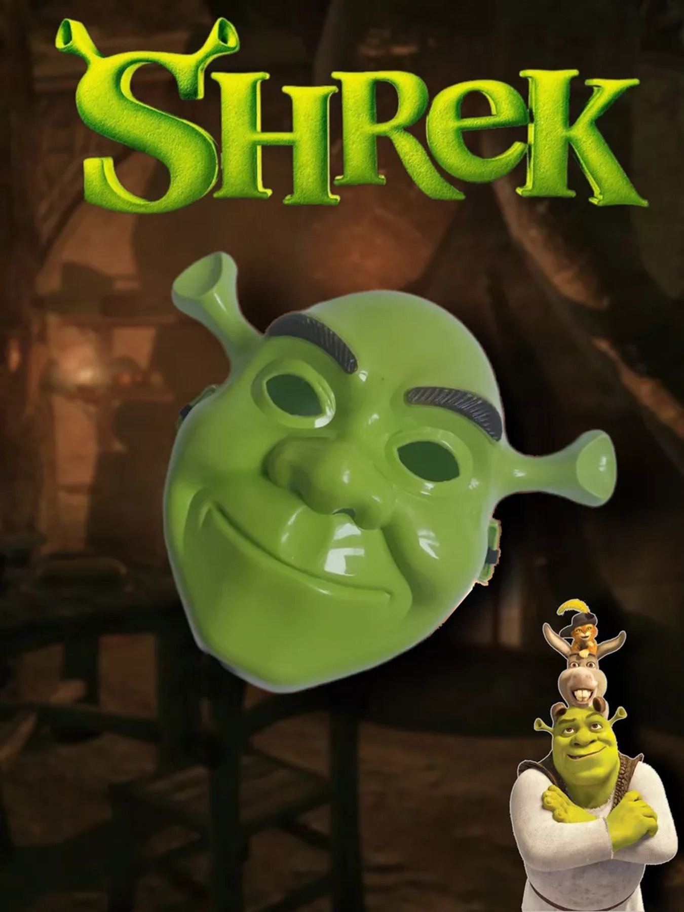 Yeşil Shrek Maskesi 21x25 cm (5271) Yeşil Shrek Maskesi 21x25 cm (5271)