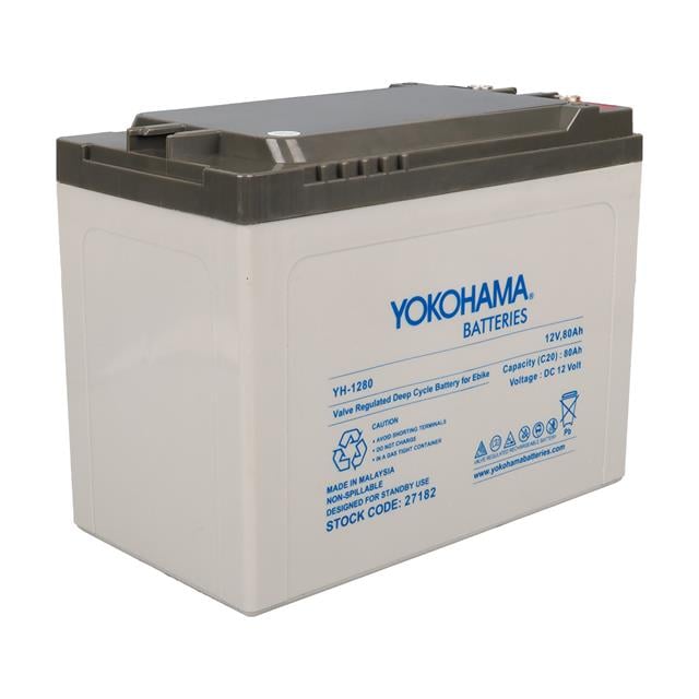 Yokohama YH-12.80 12 Volt - 80 Amper Elektrikli Bisiklet Aküsü (175 * 120 * 226 Mm) (5271) Yokohama YH-12.80 12 Volt - 80 Amper Elektrikli Bisiklet Aküsü (175 * 120 * 226 Mm) (5271)