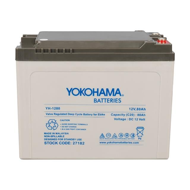 Yokohama YH-12.80 12 Volt - 80 Amper Elektrikli Bisiklet Aküsü (175 * 120 * 226 Mm) (5271) Yokohama YH-12.80 12 Volt - 80 Amper Elektrikli Bisiklet Aküsü (175 * 120 * 226 Mm) (5271)