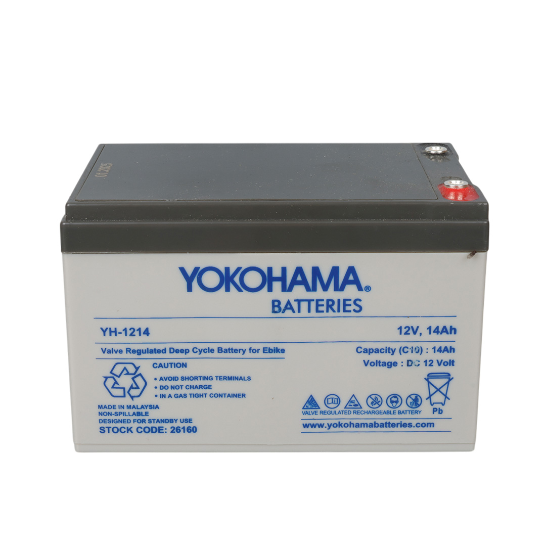 YOKOHAMA YH-1214 12 VOLT - 14 AMPER ELEKTRİKLİ BİSİKLET AKÜSÜ (150 X 95 X 98 MM) (5271)