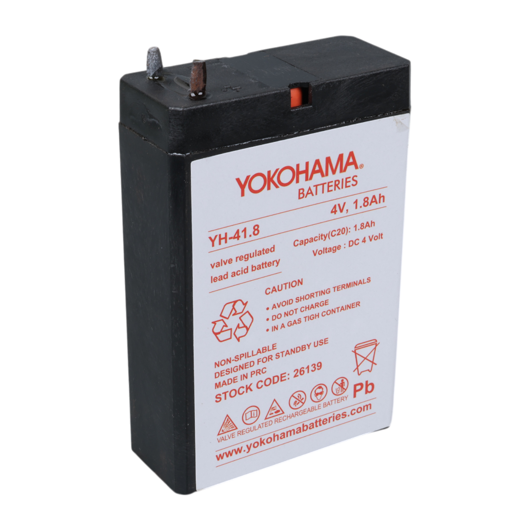YOKOHAMA YH-41.8 4 VOLT - 1.8 AMPER KURU AKÜ (50 X 76 X 22 MM) (5271)