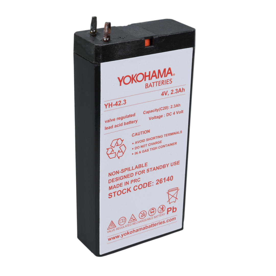 YOKOHAMA YH-42.3 4 VOLT - 2.3 AMPER KURU AKÜ (50 X 100 X 22 MM) (5271)