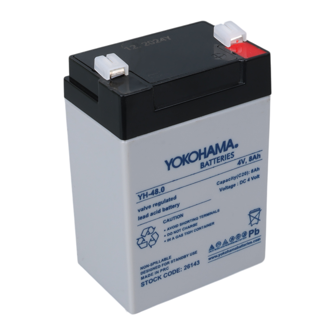 YOKOHAMA YH-48.0 4 VOLT - 8 AMPER KURU AKÜ (68 X 45 X 95 MM) (5271)