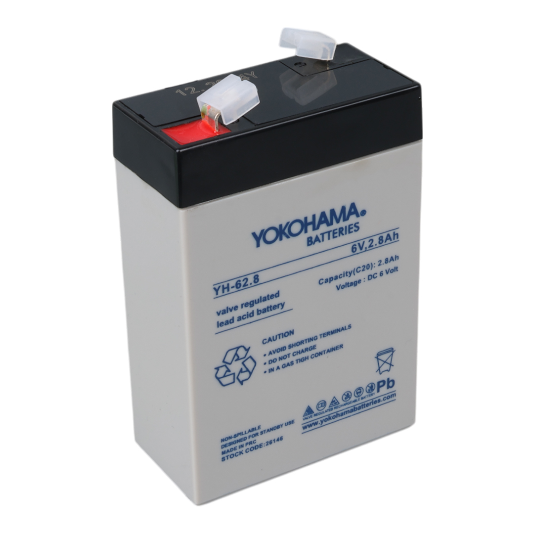 YOKOHAMA YH-62.8 6 VOLT - 2.8 AMPER DİK AKÜ (66 X 33 X 97 MM) (5271)