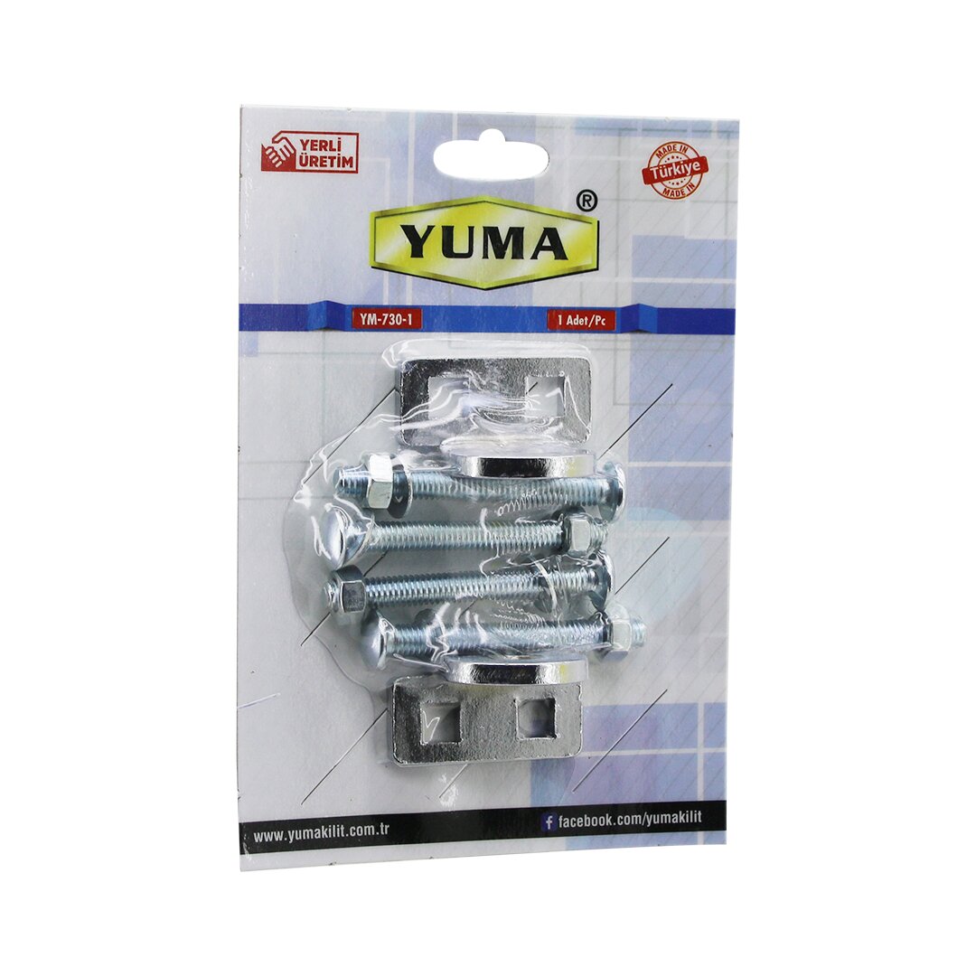 YUMA YM-730-1 KAPI EMNİYET REZESİ  ASMA KİLİT TAKILABİLİR MENTEŞE (5271)