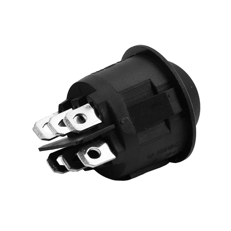 YUVARLAK ANAHTAR ON-OFF-ON 6P SİYAH (IC-134-6) (5271)