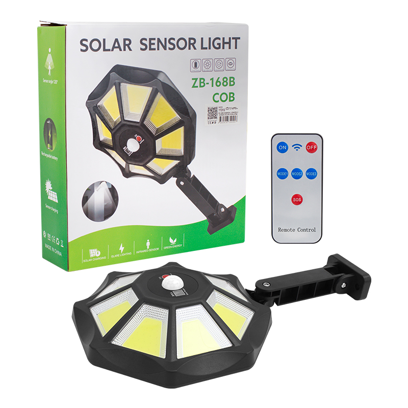ZB-168B KUMANDALI 3 KADEMELİ 168 COB LEDLİ SENSÖRLÜ BEYAZ SOLAR AYDINLATMA (5271) ZB-168B KUMANDALI 3 KADEMELİ 168 COB LEDLİ SENSÖRLÜ BEYAZ SOLAR AYDINLATMA (5271)