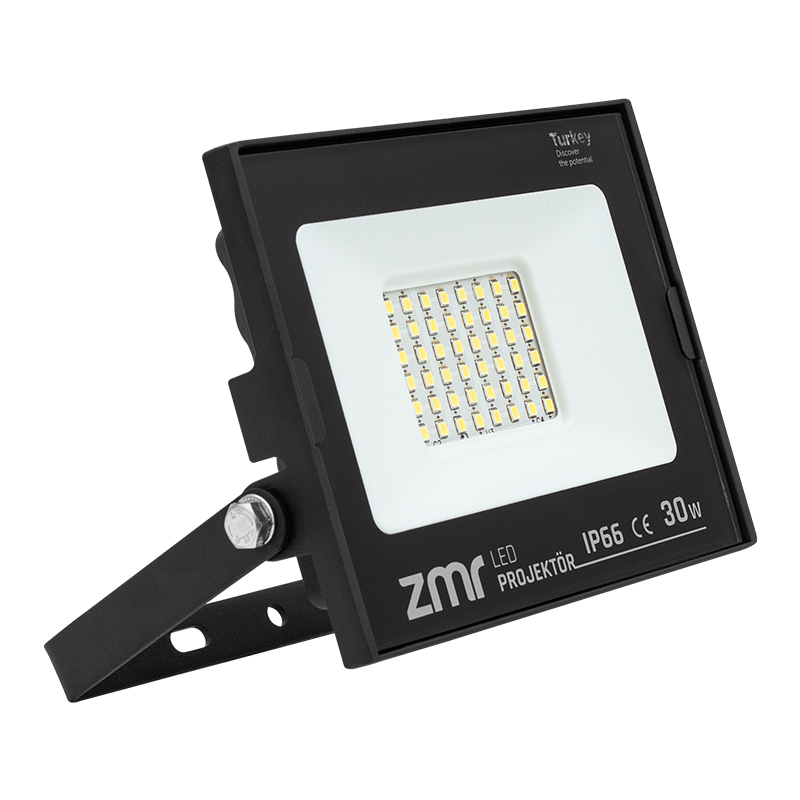 ZMR 30 WATT 6500K IP66 150* IŞIK AÇISI 220 VOLT SİYAH SLİM KASA LED PROJEKTÖR (5271)