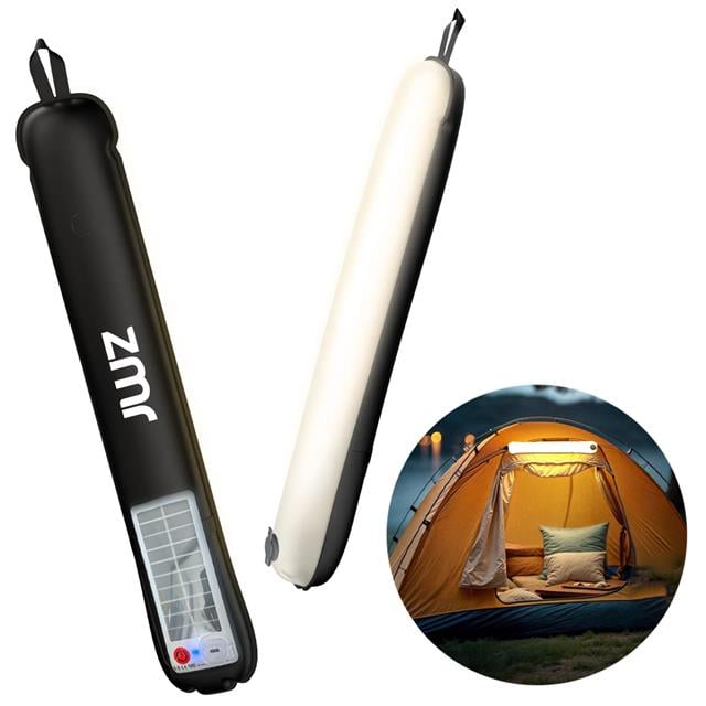 ZMR ZMR-385 Katlanır Şişirilebilir Beyaz Ledli Aydınlatma Tüpü USB Ve Güneş Enerjisi Şarjlı Armatür (5271)