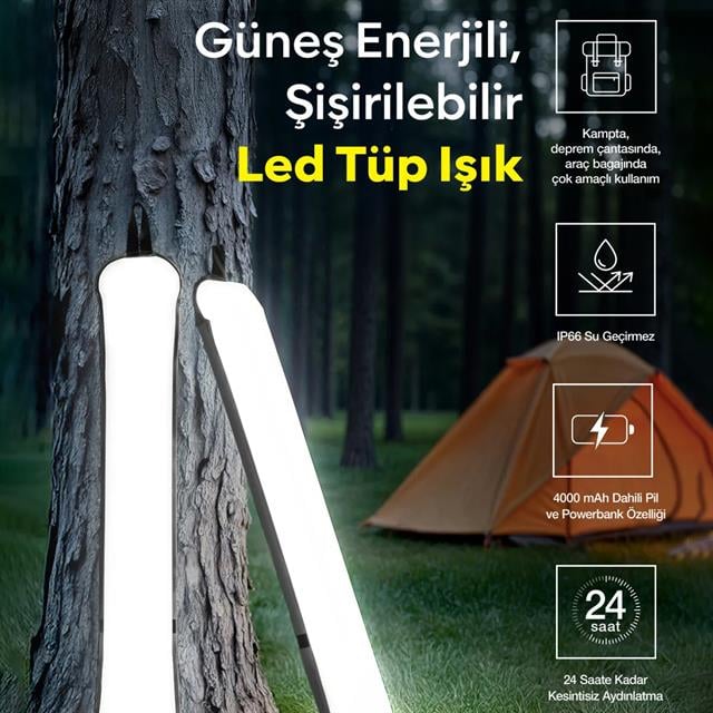 ZMR ZMR-385 Katlanır Şişirilebilir Beyaz Ledli Aydınlatma Tüpü USB Ve Güneş Enerjisi Şarjlı Armatür (5271) ZMR ZMR-385 Katlanır Şişirilebilir Beyaz Ledli Aydınlatma Tüpü USB Ve Güneş Enerjisi Şarjlı Armatür (5271)