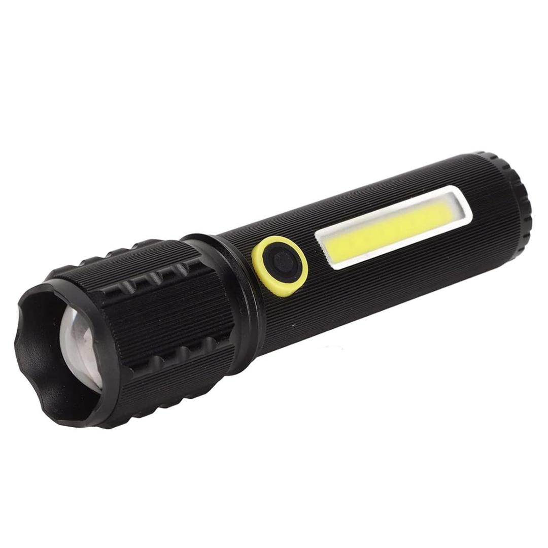 ZOOMLU FLASH ÖZELLİKLİ ŞARJLI METAL KASA EL FENERİ (5271)